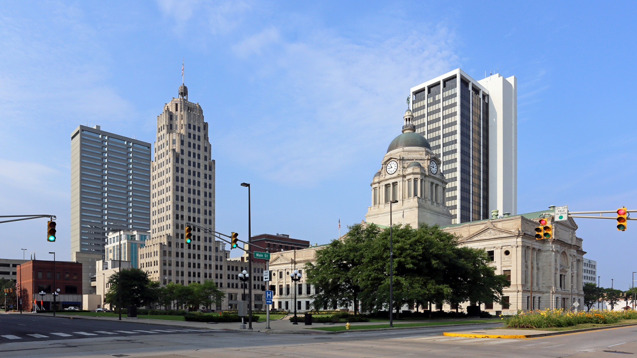 Skyline of Fort Wayne Indiana